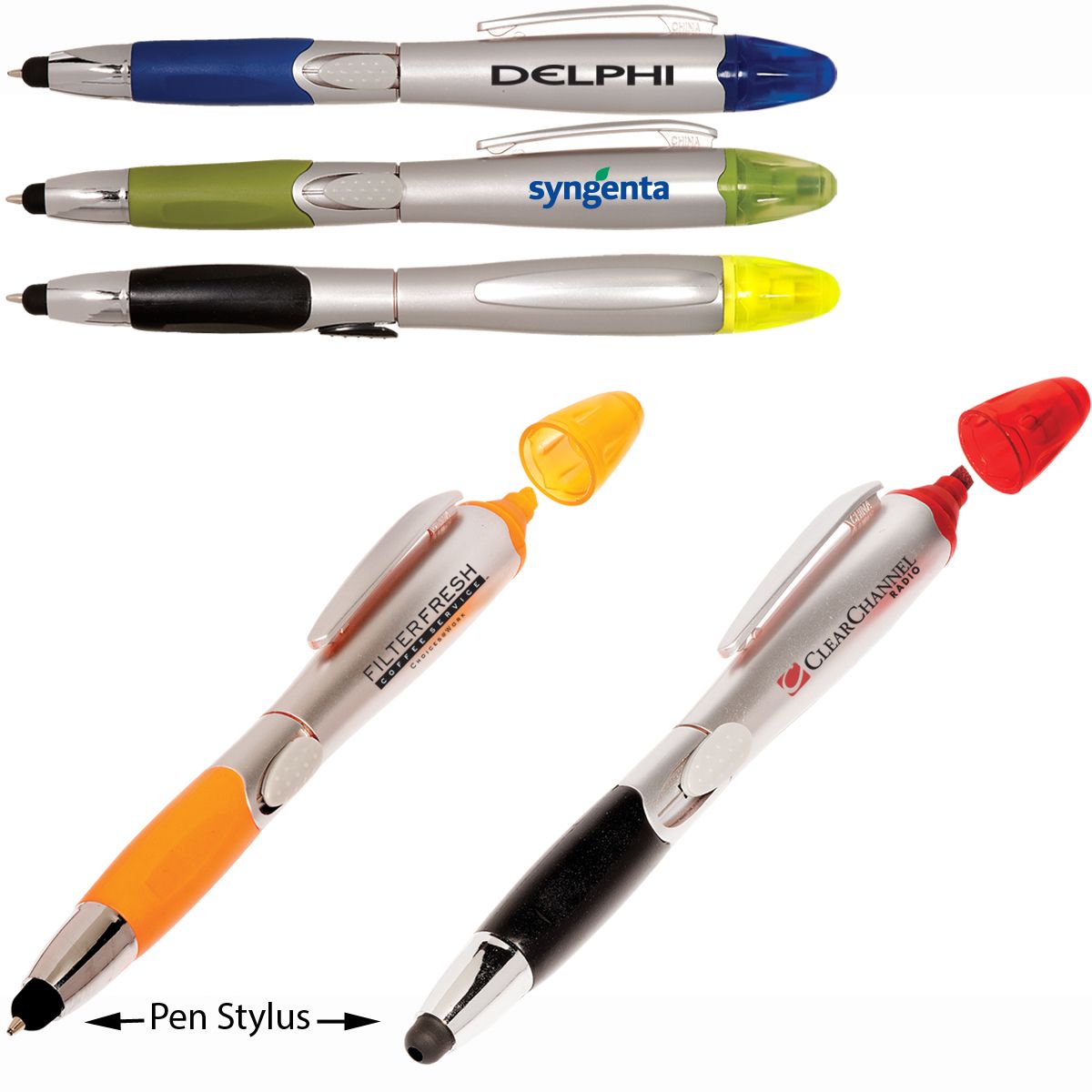 Triple Play Stylus With Pen and Highlighter